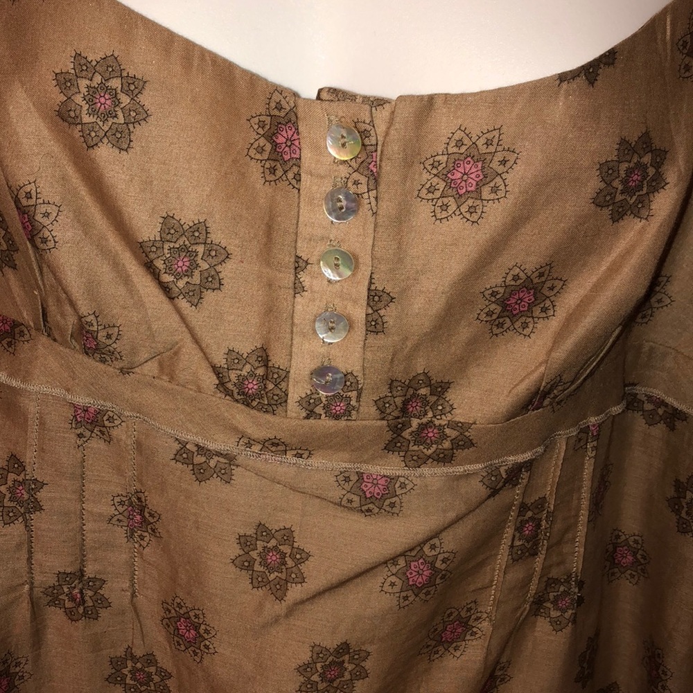 Laundry brown and pink camisole top. - Picture 2 of 7